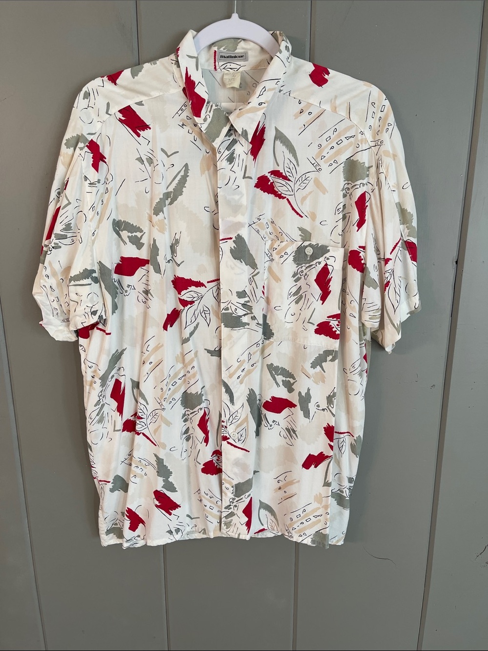 Martinique Shirt Vintage Retro Men’s Short Sleeve Resort Urban Boho Festival